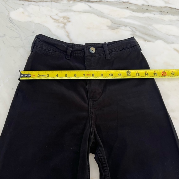 WE THE FREE BLACK COTTON HIGH RISE WIDE LEG JEAN PANTS SIZE US 24 - Picture 12 of 17